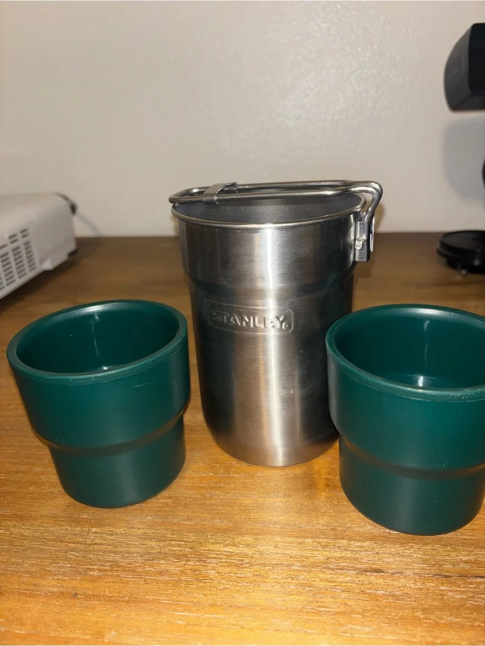 Stanley Stainless Steel Camp Mug with Dark Green Nesting Cups NWOB - Picture 2 of 6